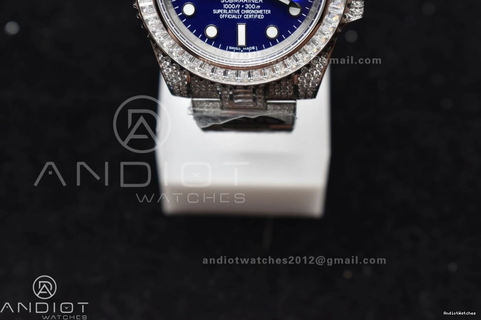 SS Submariner Dial Blue On VR Edition AMGF Best Full On Chic 1149 Diamonds 40mm Bracelet 1202